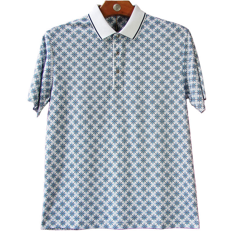 正品leonardo利奥纳多老人头男款夏季超细纯棉半袖短袖t恤