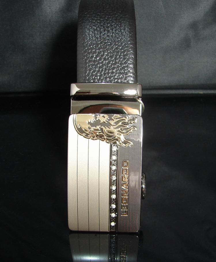 leonardo利奥纳多老人头真皮头层牛皮正装男款自动扣皮带腰带4080