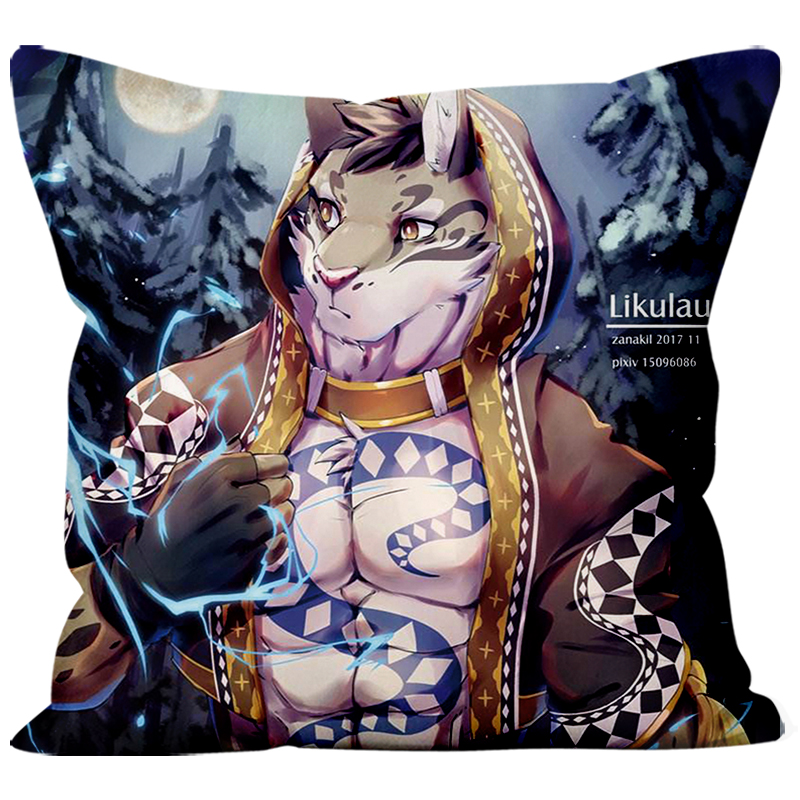 家有大猫枕头长条身长动漫克劳云豹李克劳周边虎爷动漫毛绒