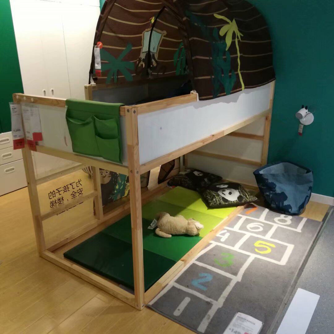 宜家国内代购ikea库拉儿童童床木制两面用床儿童床