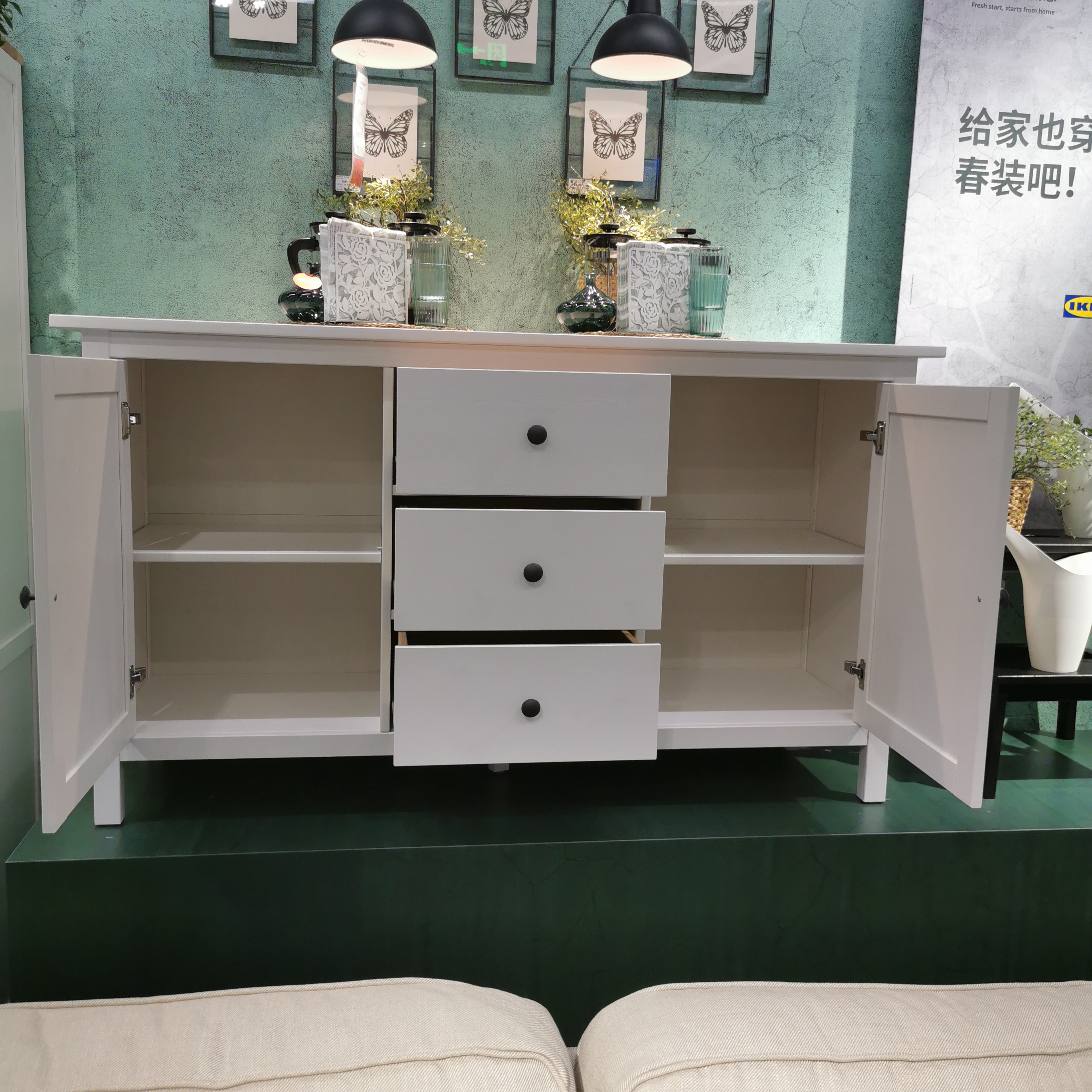 宜家国内代购ikea汉尼斯餐边柜橱柜厨房置物柜收纳餐边柜