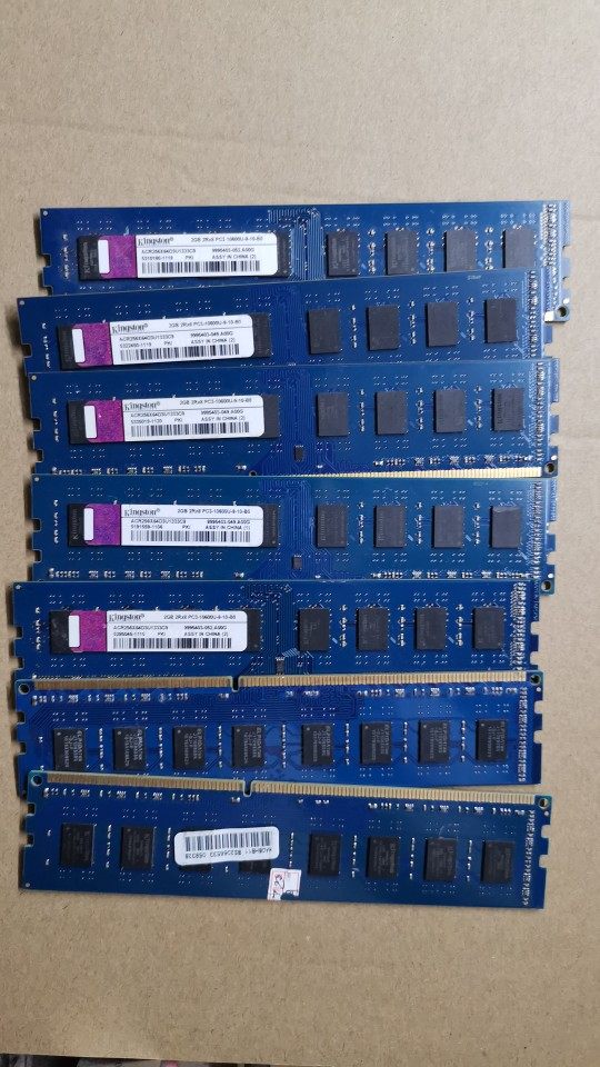 内存条原装hp戴尔台式机金士顿2gb2rx8pc310600蓝色内存