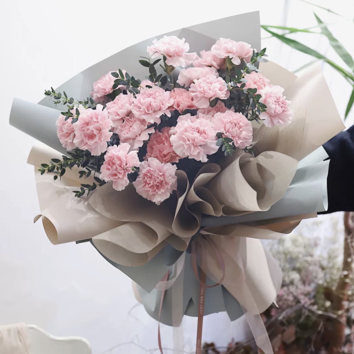 教师节厦门同城花店速递粉红色康乃馨鲜花花束单支鲜花速递同城