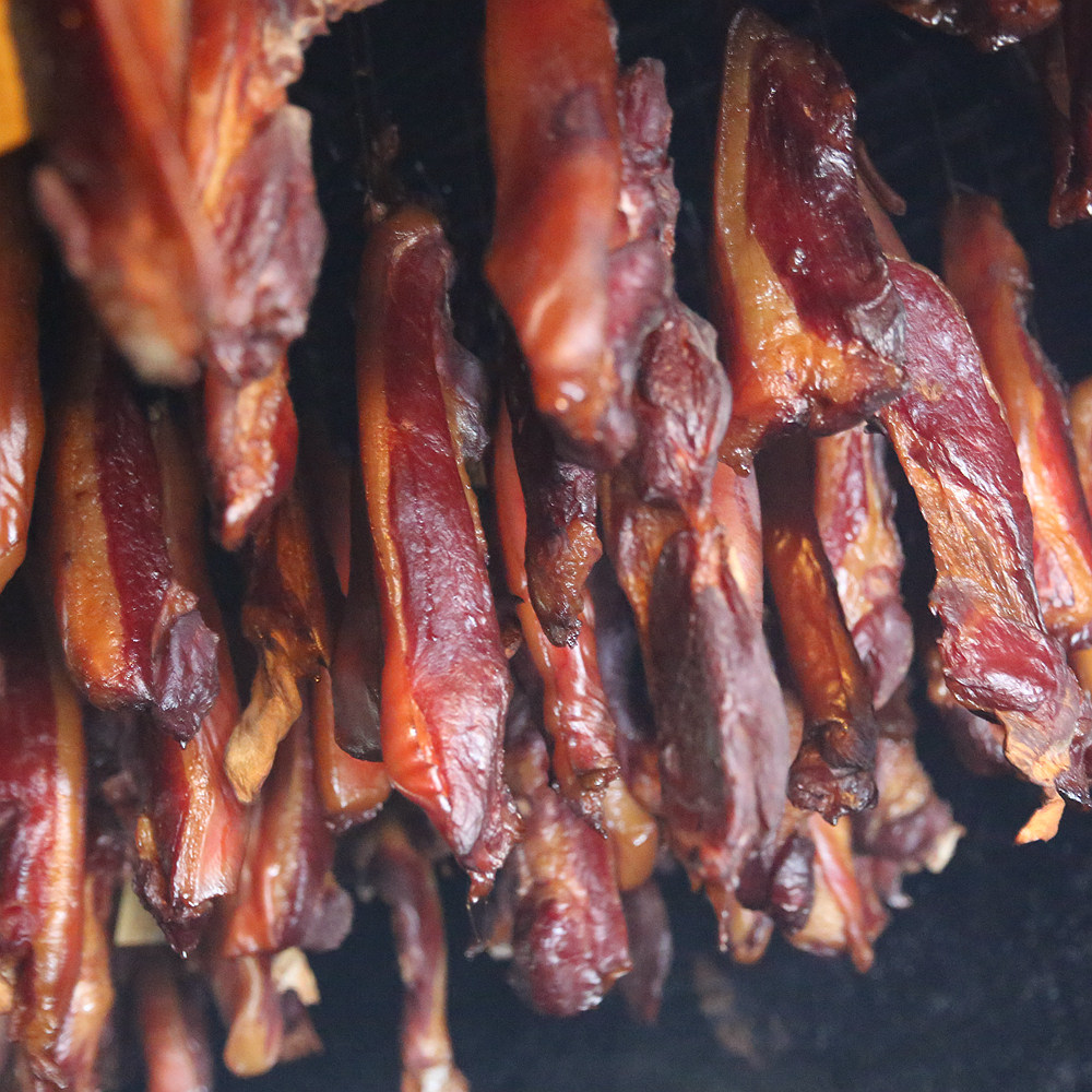 2斤/袋 农家粮食土猪腊肉偏瘦后腿肉坐墩 柴火烟熏腊味特产恩施