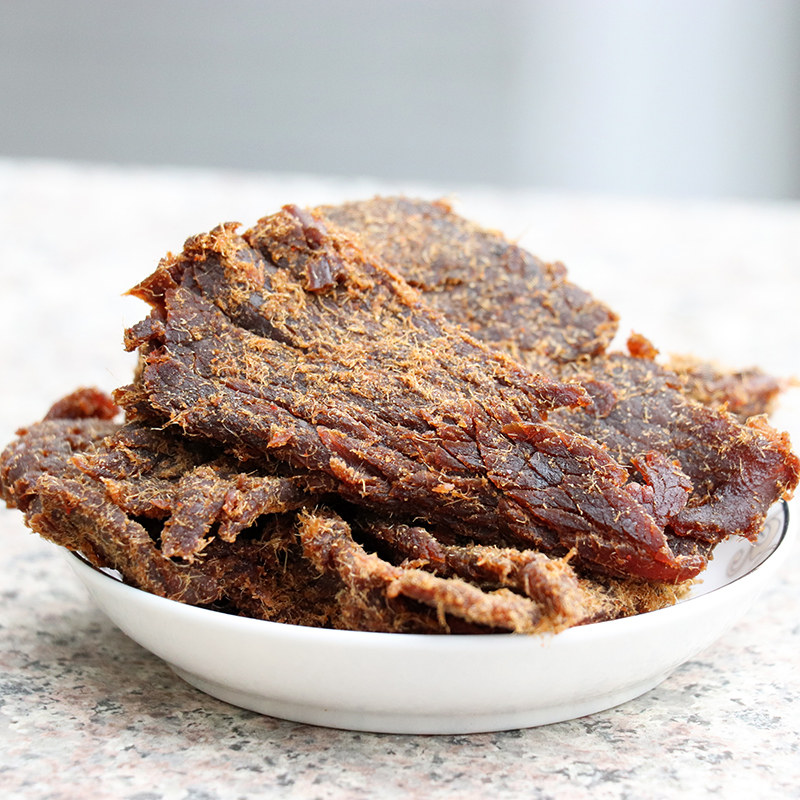 黄牛肉干手撕牛肉干五香味牛肉片罐装牛肉脯休闲肉类零食小吃特产