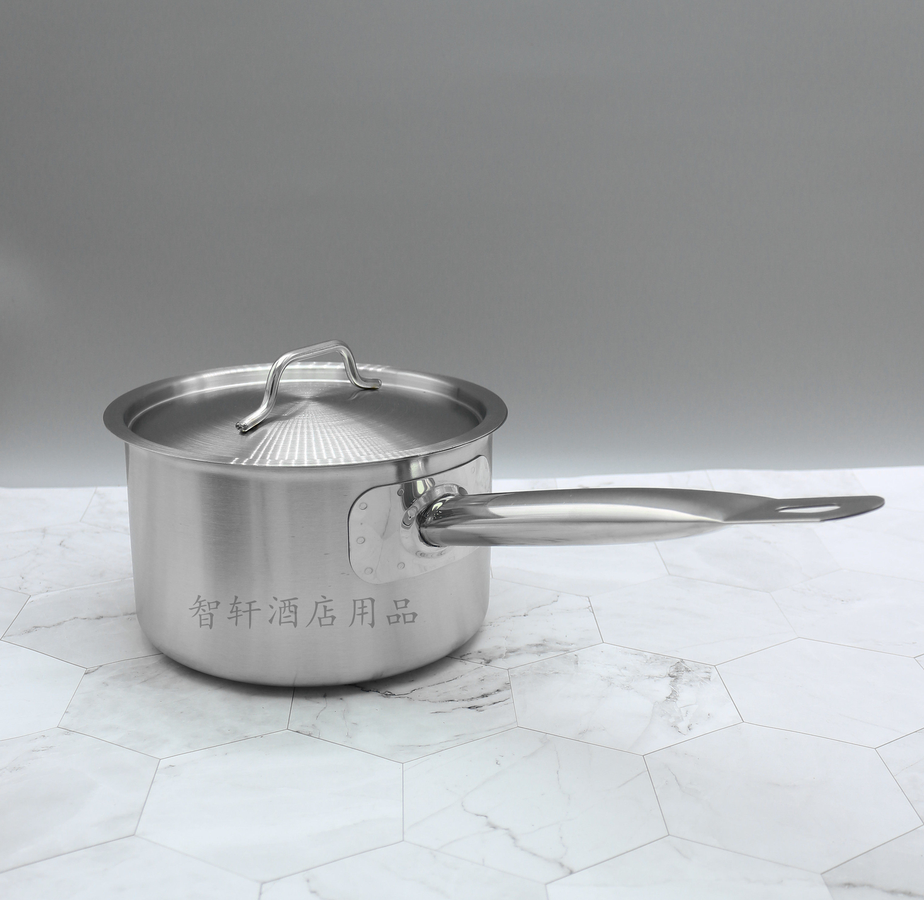 厚底奶锅加厚复合底高身汁锅烘焙料理不锈钢单柄汤锅