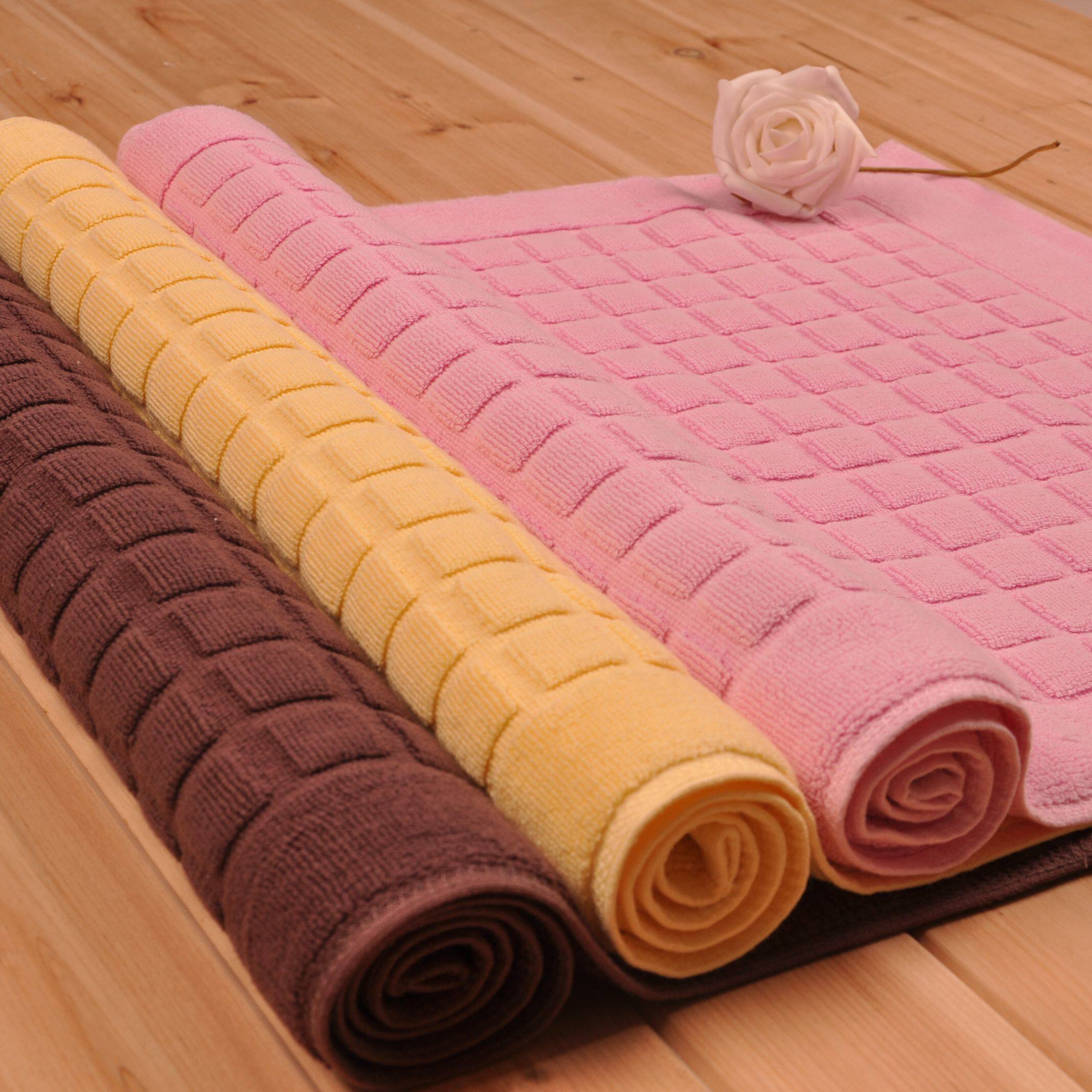 酒店加大纯棉地巾全棉卫生间地垫加厚地垫