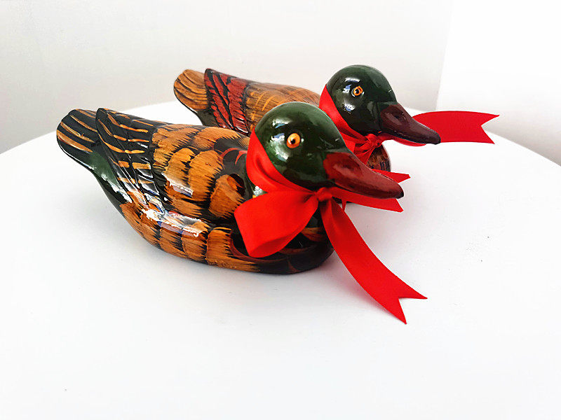 创意摆件礼品中式汉唐周制汉婚礼道具舒雁大雁摆件