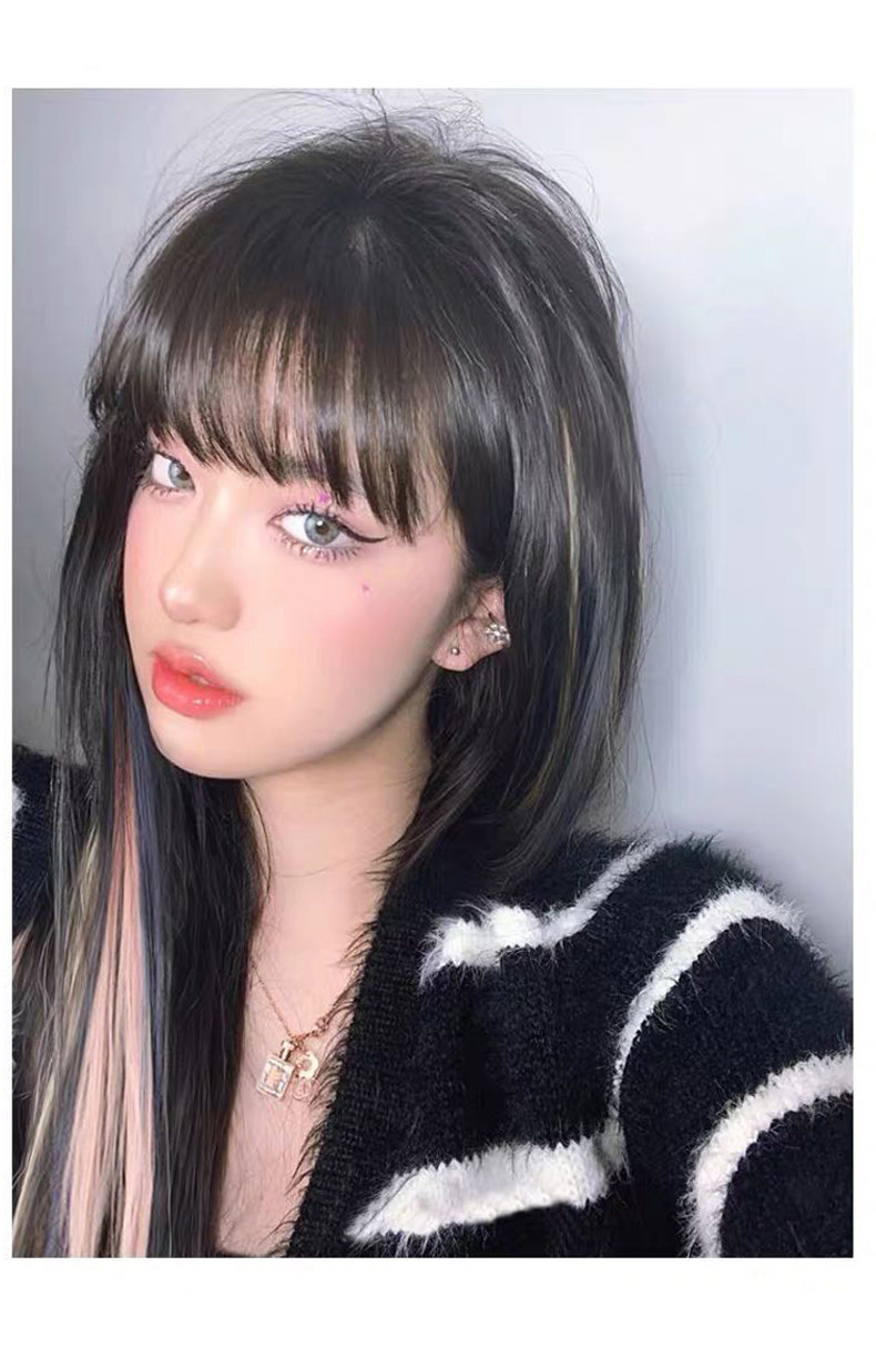 水舞假发挂耳染发片女长发一片片式长直发挑直发片