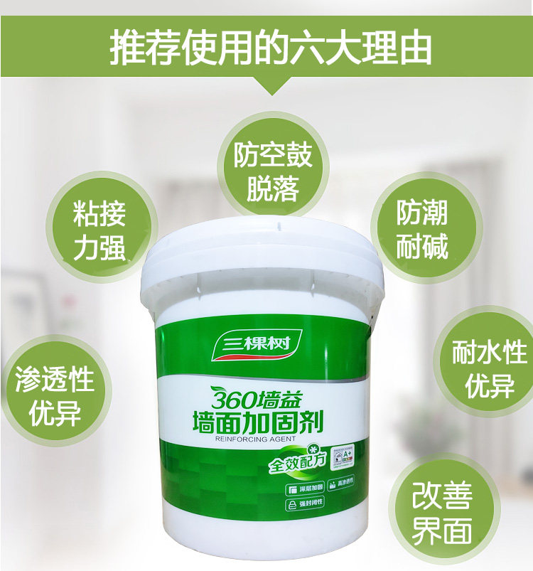三棵树360墙益界面剂超强渗透型墙固批墙膏深层加固剂 界面剂15kg