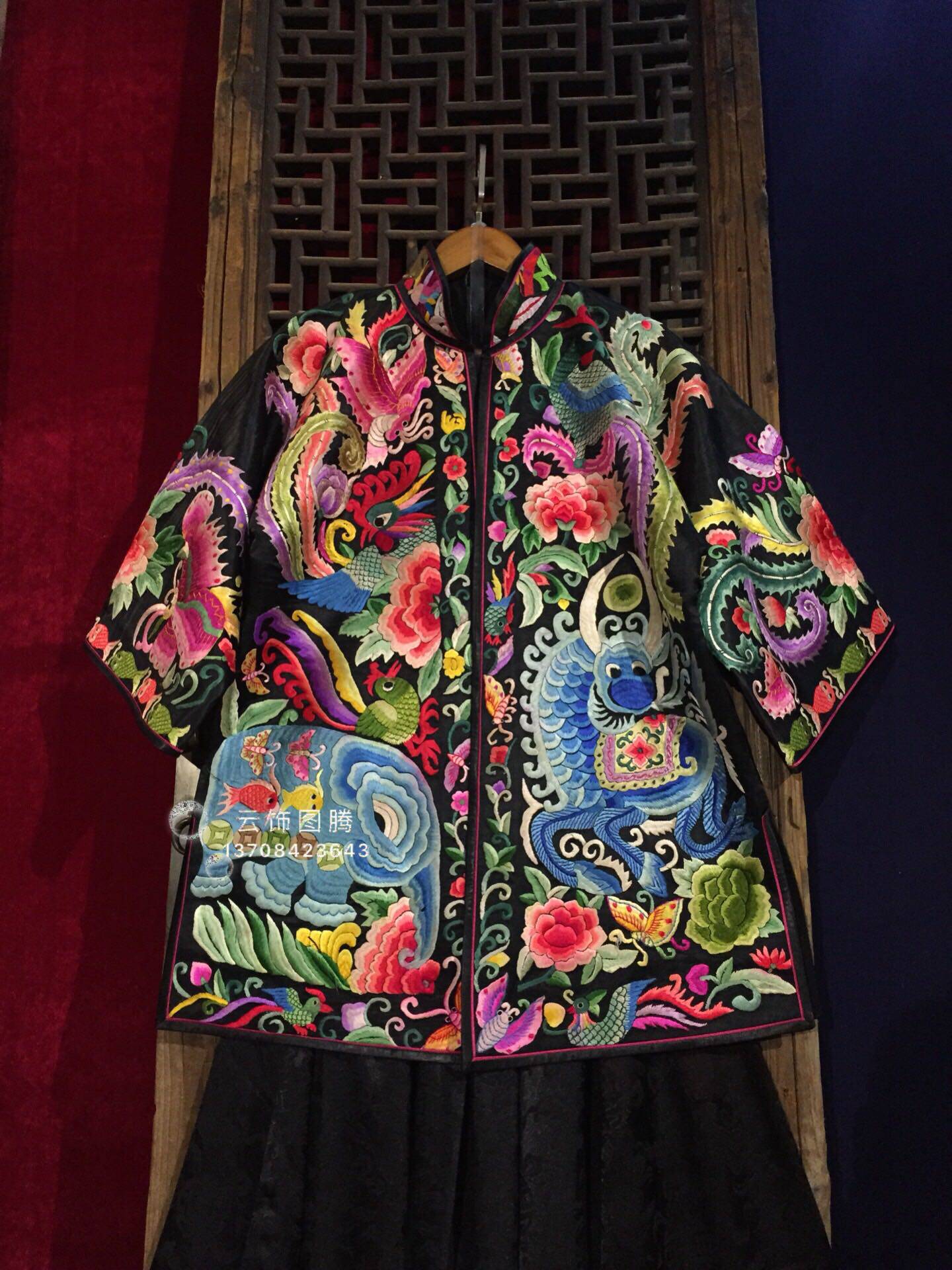 上衣云饰图腾原创女装中式民族风手工绣满绣中国风上衣