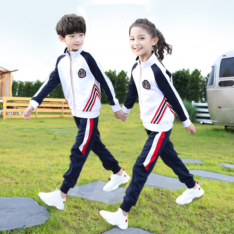 小学生校服套装春秋秋装儿童中学生红色学院风班校服