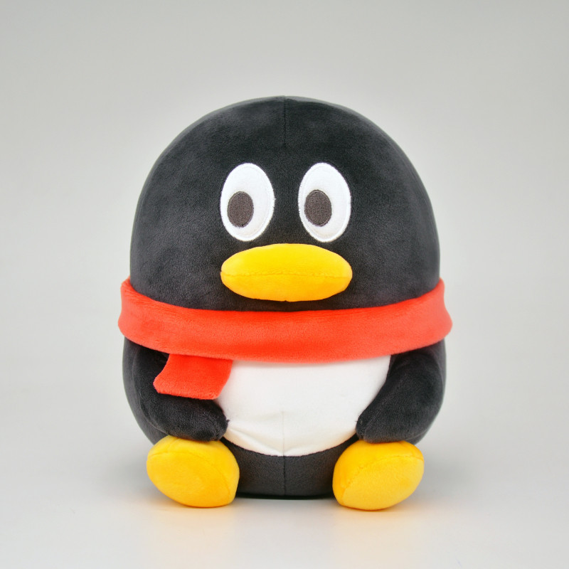 现货腾讯短鹅毛绒公仔qq正版呆萌丑萌可爱动漫毛绒