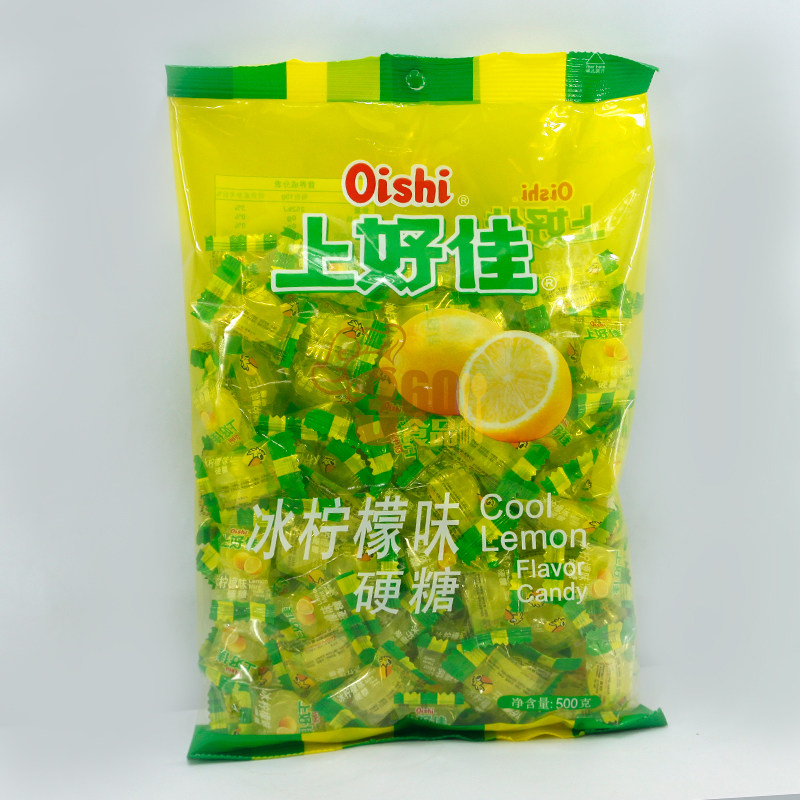 上好佳冰柠檬味糖500g 硬糖水果糖婚庆结婚喜糖年货聚会休闲零