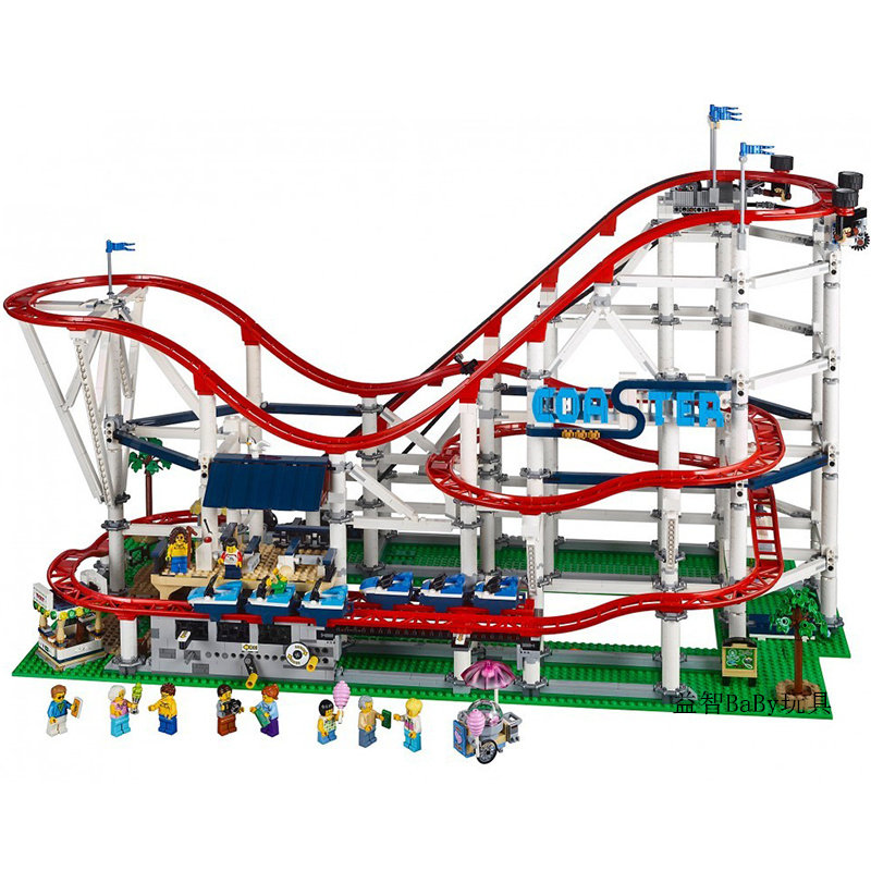 超级英雄复仇者联盟迪士尼游乐场大型过山车益智拼装积木玩具模型