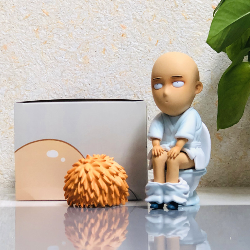 一拳超人gk琦玉老师秃头马桶坐姿可爱手办手办