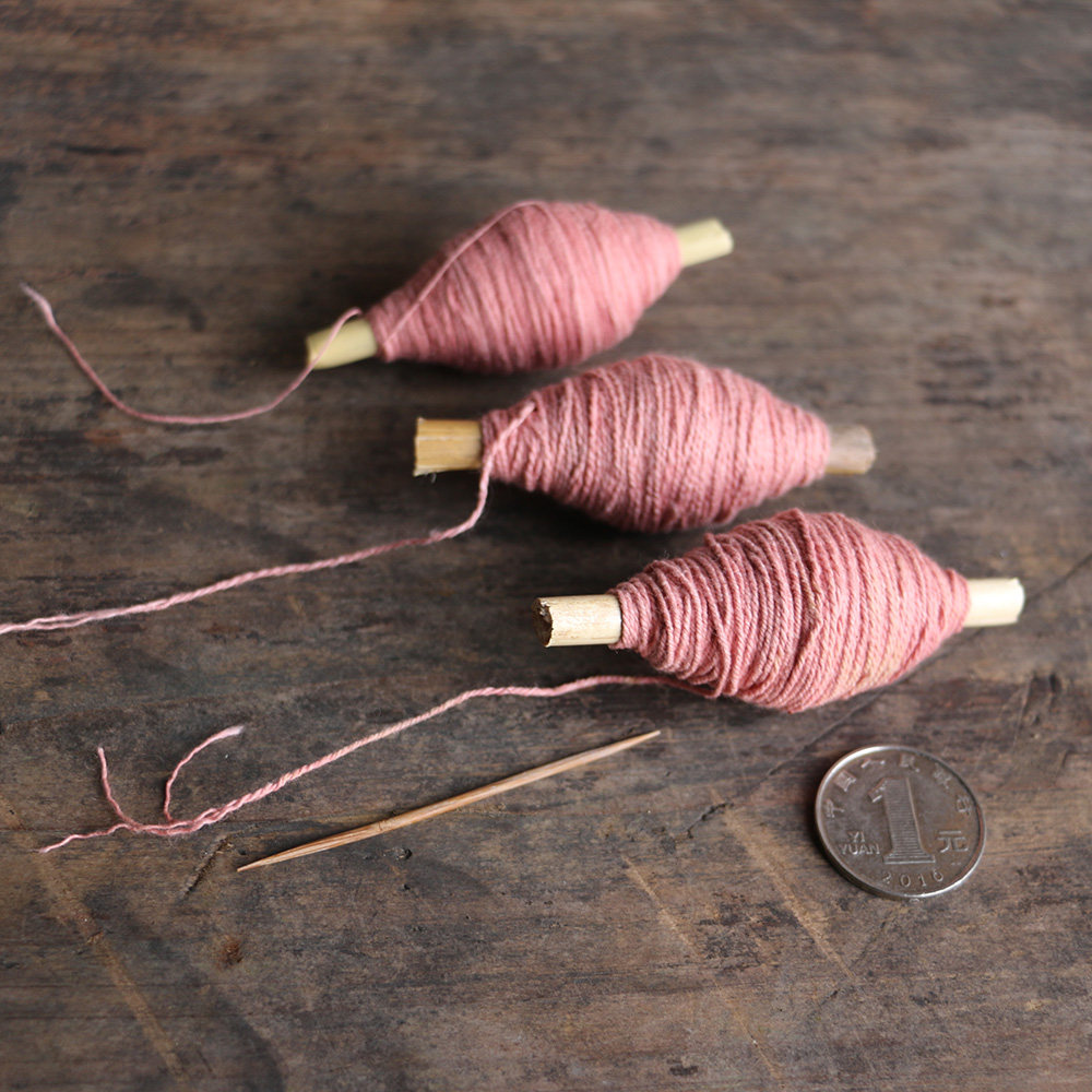 手工梭织橄榄形轴线纯棉手捻纱线十字十字绣绣花线线