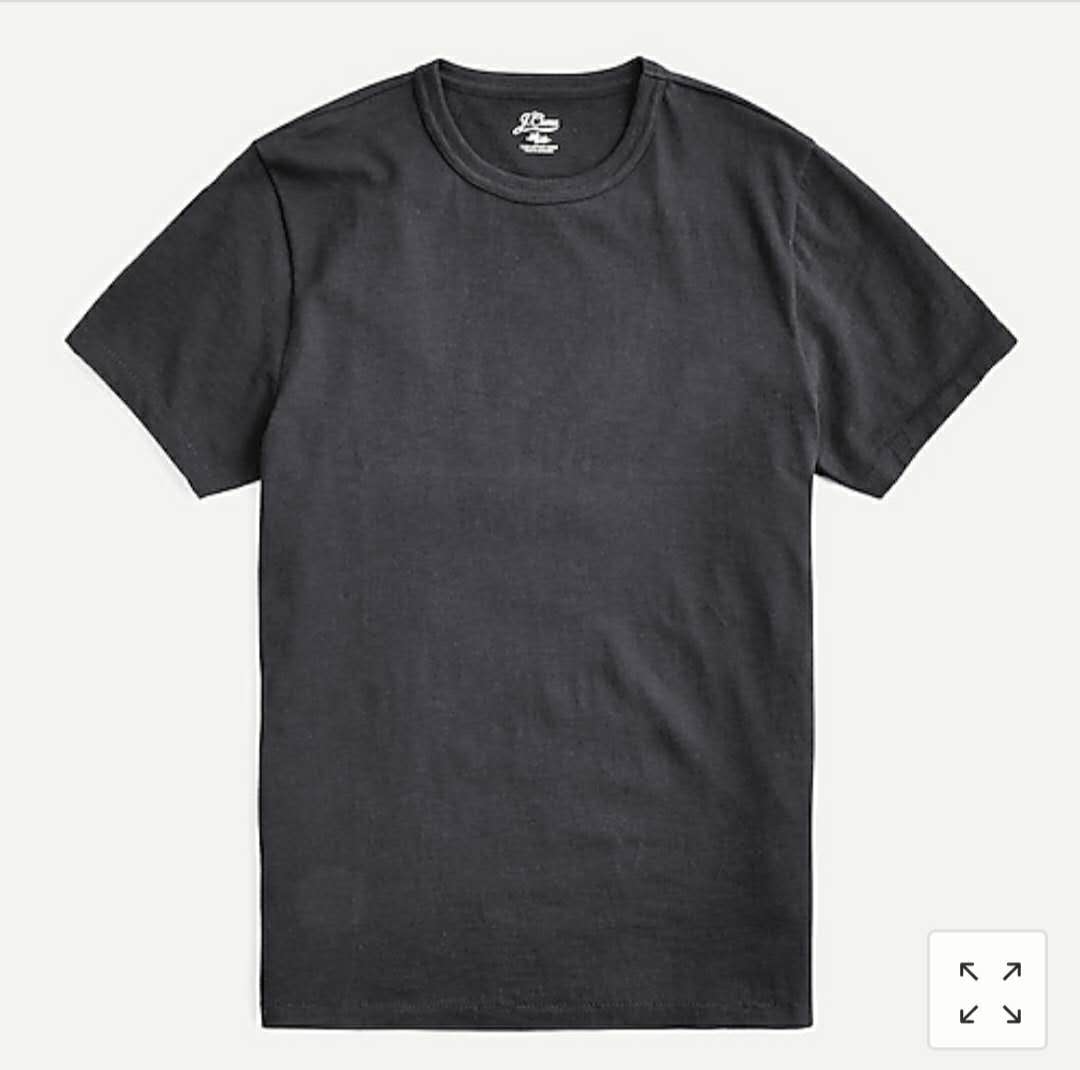现货J.CREW新款主线炭黑小贝款竹节棉柔软透气面料T恤短袖非RRL