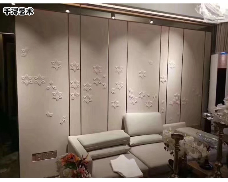 新款立体皮雕硬包背景墙定做简约现代轻奢棱形背景墙软包