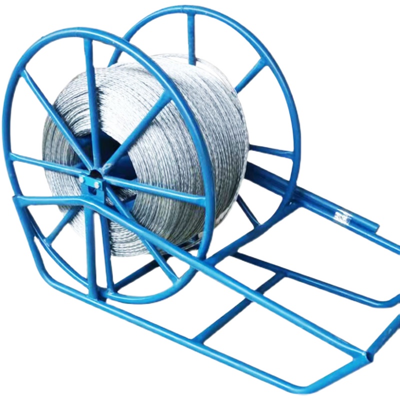 放线电缆线盘圆盘光纤加强槽钢专用钢丝绳放绳线缆工具