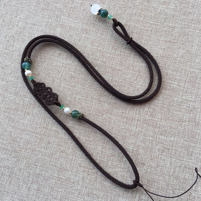 挂件结绳原创手工编织项链吊坠挂坠翡翠蜜蜡绳