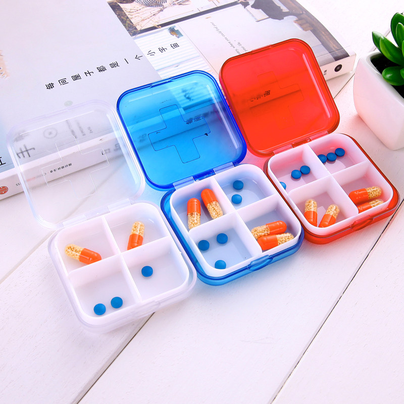 便携药盒迷你盒子小麦麦秆分装小巧随身密封药盒