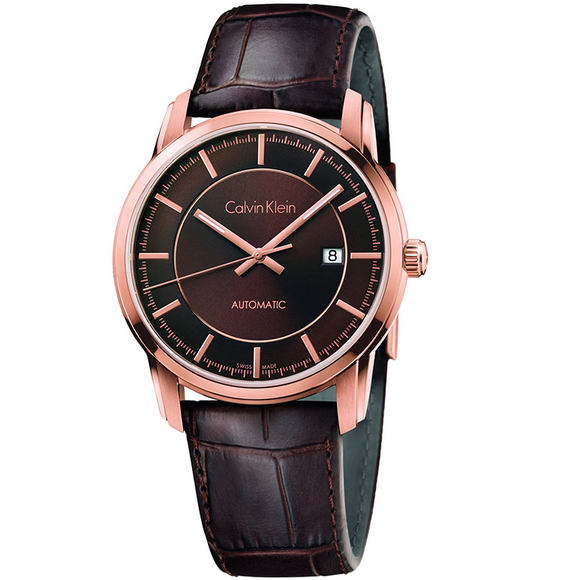 凯文克莱calvinkleinck手表automatic系列棕色机械男表k5s346gk瑞士