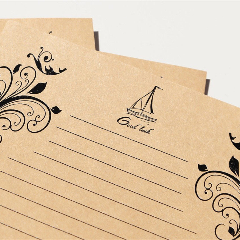 信纸otaku复古烫金里纸浪漫花纹创意表白情书信纸