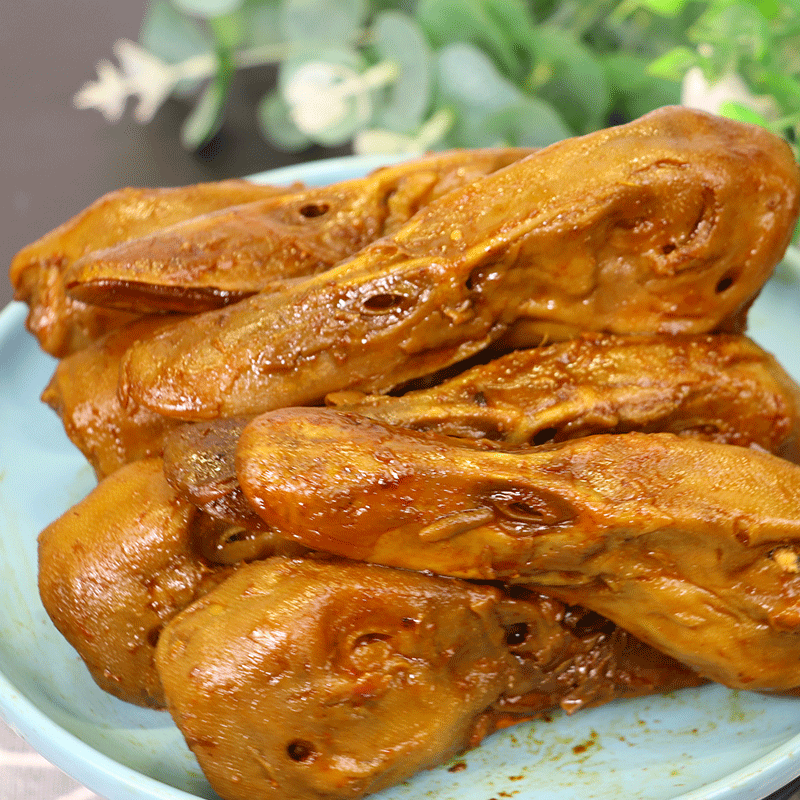 鸭头整箱精武甜辣辣味冷冻半成品凉菜卤味解冻鸭肉