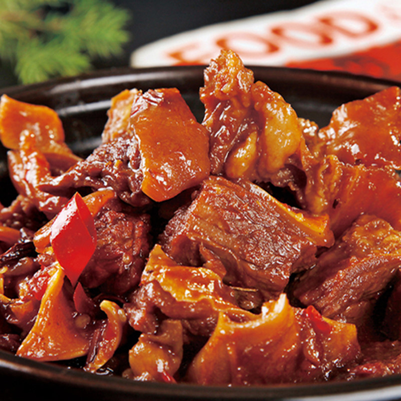 商用牛腩整箱千般红烧牛筋腩熟冷冻即食牛杂牛腩