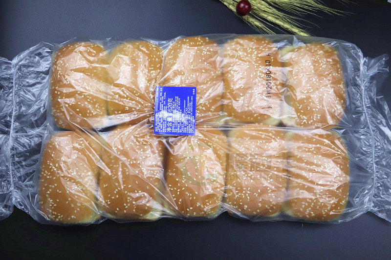 嘉顿面包胚长方形面包 方包 芝麻面包 汉堡面包胚10个/条620g
