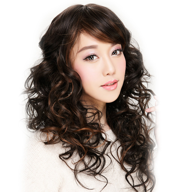 长卷娇滴滴假发女式蓬松实拍哑光波浪卷发逼真日常整顶假发