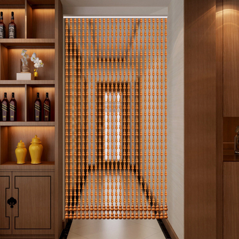 门帘桃木葫芦珠帘卧室卫生间弧形中式过道玄关珠帘