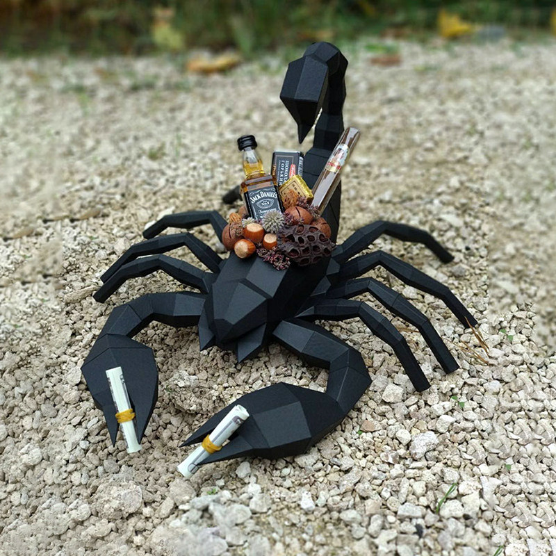 蝎子桌面立体装饰手工diy纸艺模型ins风格摆件