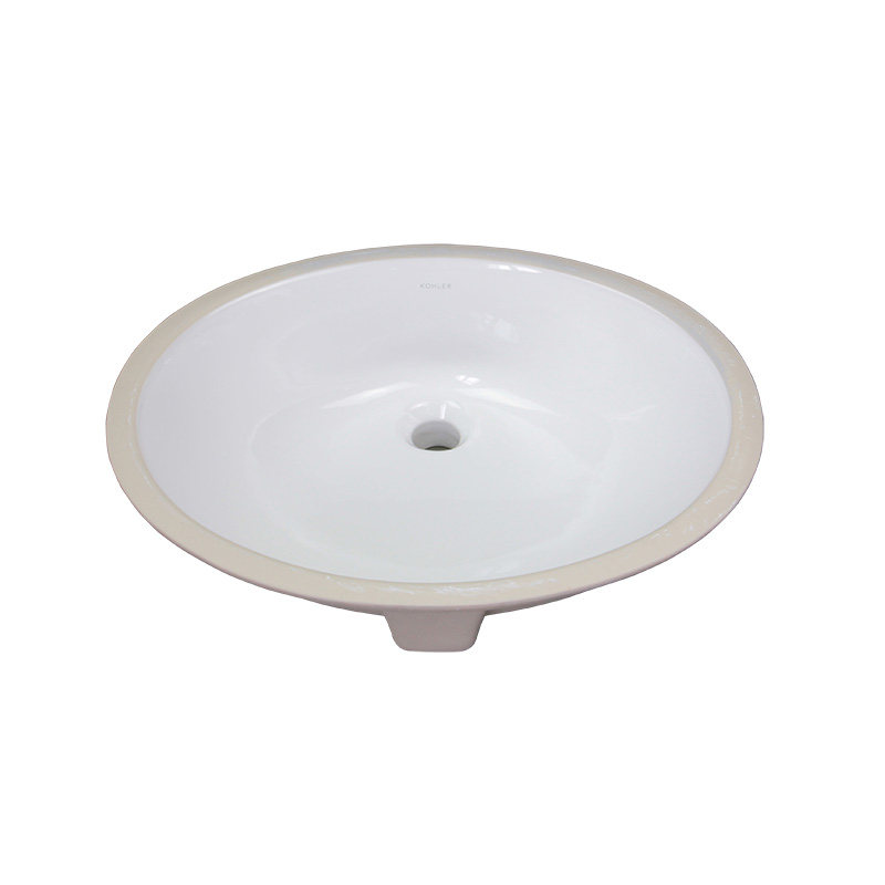 科勒台下k-2211x-0卡斯陶瓷圆形洗脸盆嵌入式台下盆