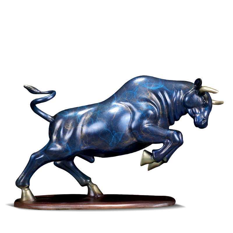 旺市神牛铜牛摆件工艺品华尔街开业礼品客厅办公室摆件