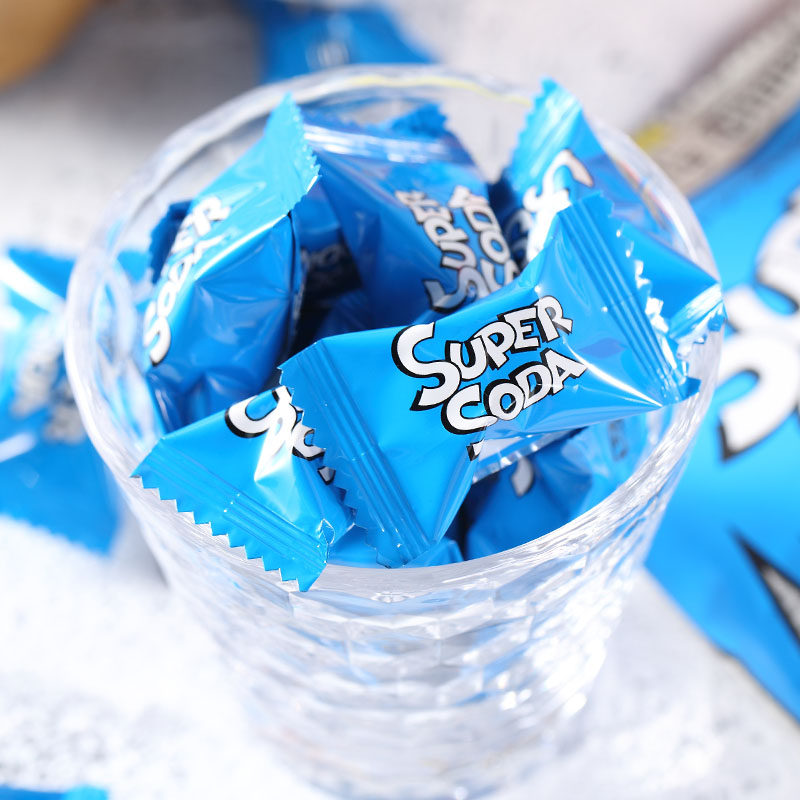 零食诺贝尔超酸糖尖叫糖 nobel苏打三层夹心硬糖88g 0495