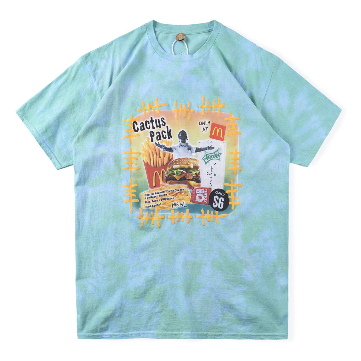 travisscottmcdonald麦当劳周边bootlegtee薯条汉堡短袖t恤