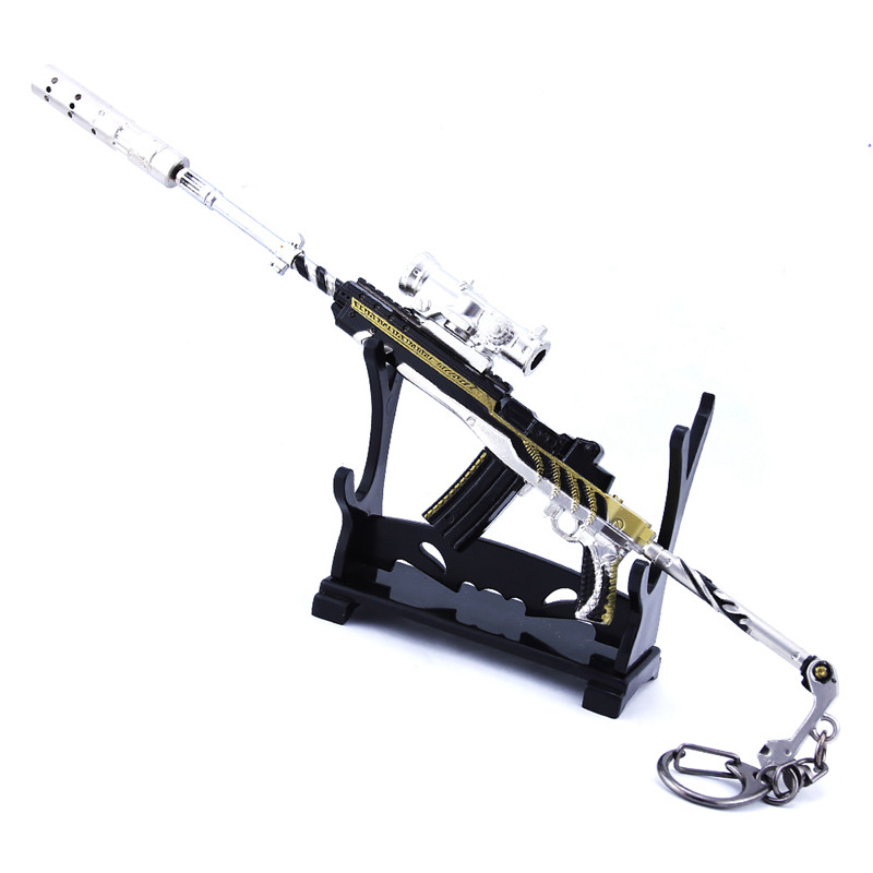 和平吃鸡游戏周边玩具 黄金龙骨mini14金属模型精英合金武器摆件