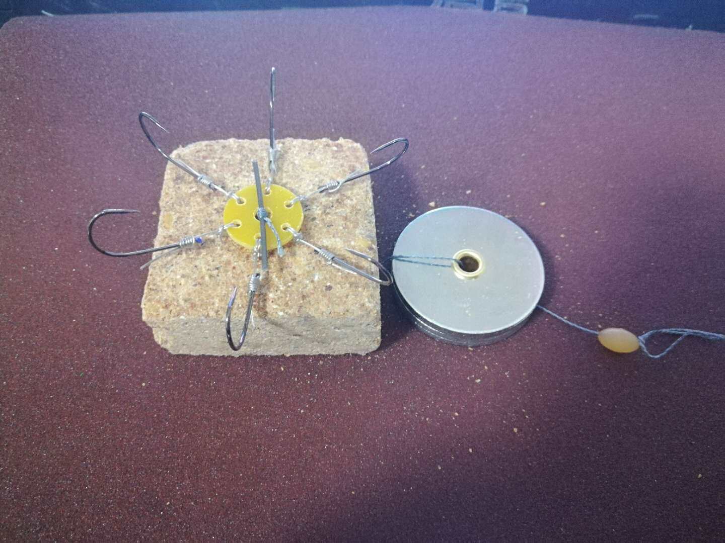 翻板泡沫固定鱼钩长江湘江底钓鲢鳙鱼硬线翻泡沫塑料制品