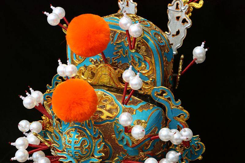 王帽戏剧京剧戏曲头饰金雕帅盔小王越剧豫剧民族服装