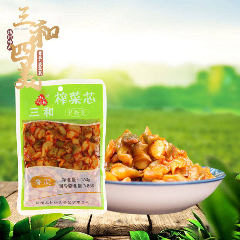 三和四美酱菜榨菜芯下饭菜扬州特产袋装开味腌制