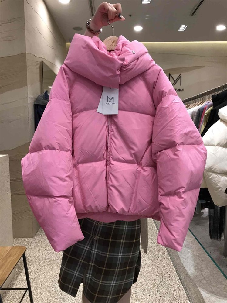 matilda韩国东大门2020冬女宽松立领连帽羽绒服加厚羽绒服