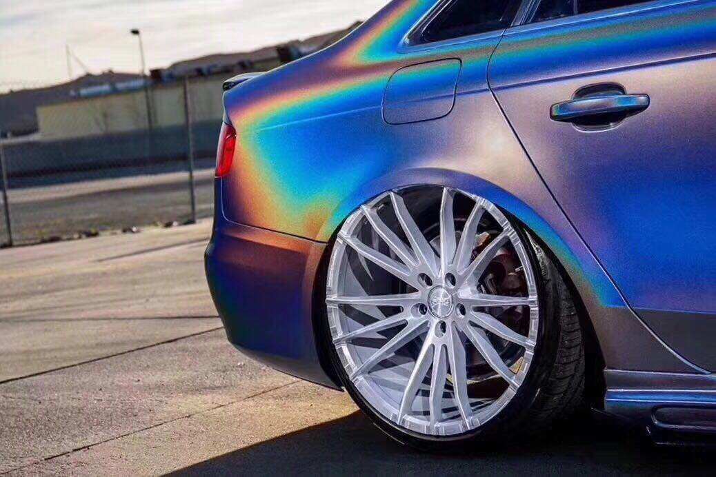 锦绣七彩灰改色灰汽车改色膜3d亮光改色膜