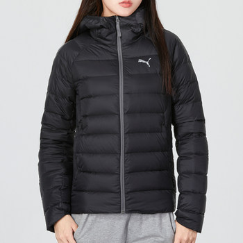 PUMA hooded down jacket ແມ່ຍິງພາກຮຽນ spring lightweight ເສື້ອກິລາຝ້າຍ 672914-01