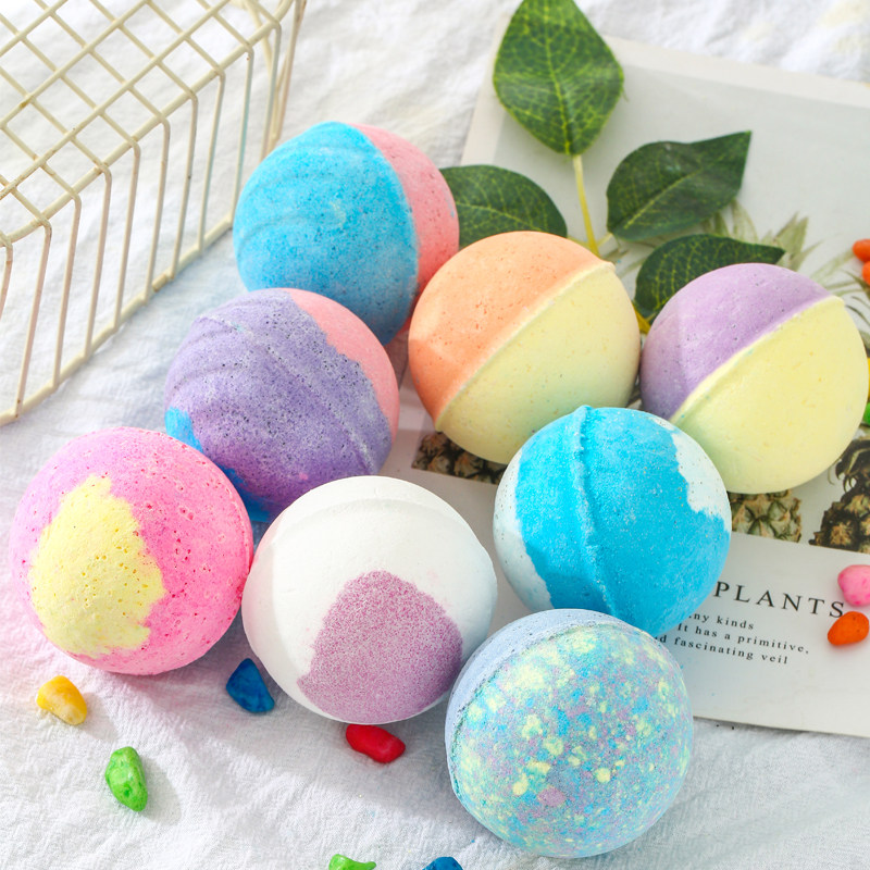 网红彩虹精油球泡脚足浴浴缸泡泡浴盐沐浴气泡沐浴球