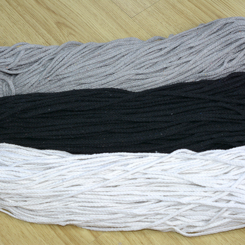 5mm彩色编织棉绳diy棉线绳口袋抽拉绳子挂壁毯钩编手工提袋捆扎绳