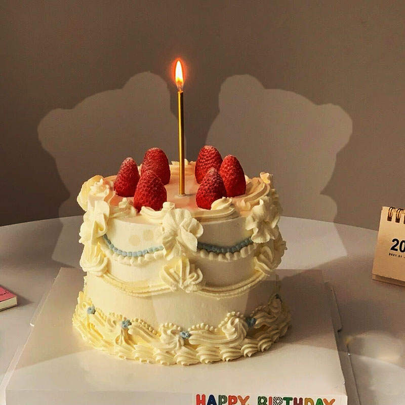 蜡烛烘焙生日蛋糕长杆香槟色金色银色彩色镀金铅笔蜡烛