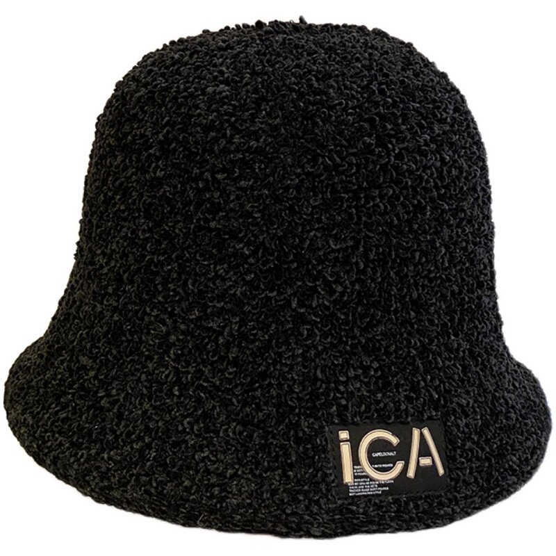 帽子子女秋冬韩版百搭日系水桶潮牌显脸小黑帽子