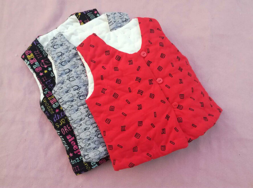 宝宝手工棉花马甲男女儿童幼儿冬季保暖背心马甲